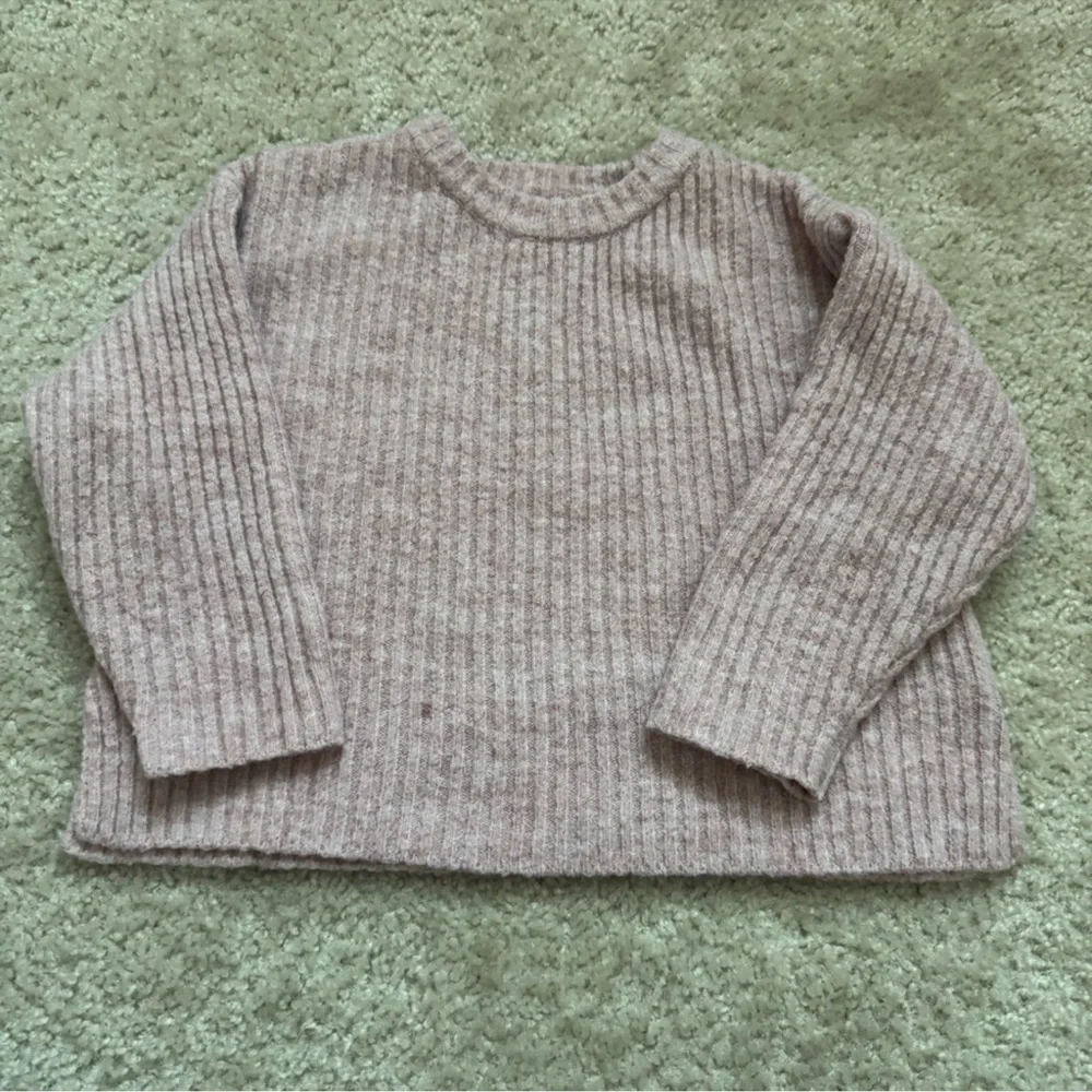 Zara Girls Toddler Knit Crewneck Ribbed Sweater Size: 3-4‎